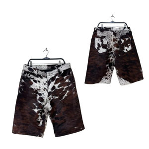 Latest Fashion High Quality Custom Made Cowhide <b>Short</b> Best Design Solid Color Comfortable Waterproof Stylish <b>Leather</b> <b>Shorts</b> - Product Image 6