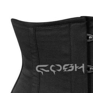 Black Cotton <b>Waspie</b> <b>Corset</b> | Katoenen <b>Waspie</b> Korset - Product Image 4