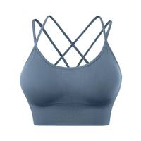 Logo personnalisé soutien-gorge sans couture dos ouvert grande taille Fitness vêtements de yoga à impact élevé soutien-gorge de sport rembourré pour femmes