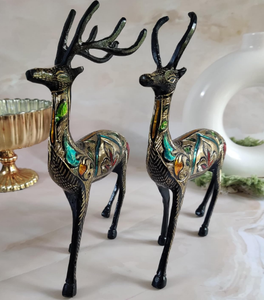 Sculpture de cerf en argent contemporain artisanat en métal poli brillant pour la décoration intérieure cadeau de bureau motif Animal créatif - Product Image 3