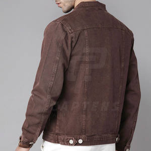 Meilleur prix Hommes Veste en jean Couleur unie Veste en jean confortable Veste d'hiver en jean à vendre - Product Image 3