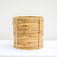 Prix OEM, Service bon marché, Pots de fleurs de plante de canne en rotin, décorations faites à la main pour Pots de jardinière maison