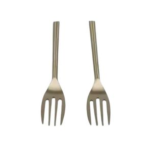 Luxury Golden Brass <b>Dessert</b> <b>Forks</b> Premium Gold Color Cutlery for Home Restaurant Hotel Use Elegant and Durable Design - Product Image 1