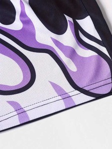 Pantalones cortos de cintura con cordón impreso por sublimación de la mejor calidad para hombres personalizables con patrón sólido de logotipo propio hecho en Pakistán - Product Image 2
