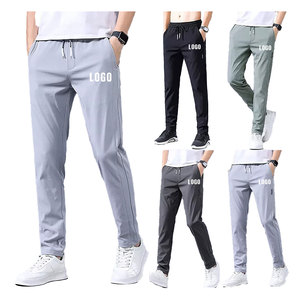 Pantalon droit pour hommes imprimé de logo personnalisé, jogging de sublimation à rayures incurvées, vêtements de sport pour hommes, pantalon slim respirant et fuselé - Product Image 1