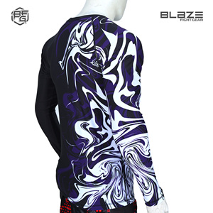 Personnalisable Rash Guard à manches longues pour hommes MMA Rash Guard Sublimation Logo pour BJJ Arts Martiaux - Product Image 5