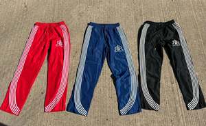 Pantalones de chándal de pierna ancha cortavientos Unisex personalizados para hombre, pantalones de chándal con logotipo personalizado, pantalones de chándal acampanados apilados de nailon de gran tamaño para correr - Product Image 5