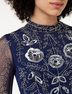 Dubai marroquí modesto árabe Abaya Maxi Kaftan elegante bordado ODM ropa de fiesta vestido de boda mano con cuentas detalle recto - Product Image 2