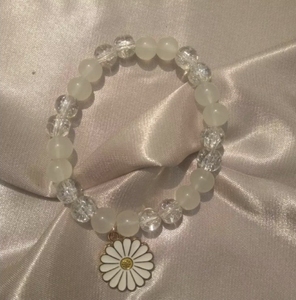 Shiny and Unique Charm Bracelet, Crack <b>Beads</b> Bracelet, Minimalist Glass <b>beads</b> flower bracelets - Product Image 5