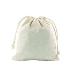 Grand sac à cordon en coton de luxe écologique élégant en coton biologique avec motif de logo personnalisé en PP à vendre - Product Image 3