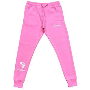 Sudadera con capucha de mezcla de poliéster y algodón, conjunto de chándal rosa con logotipo impreso, ropa informal de primera calidad, ropa de calle cómoda - Product Image 3