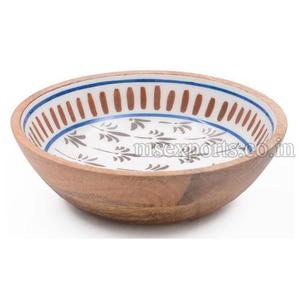 Best Selling potpourri acacia wooden <b>bowl</b> <b>deep</b> with enamel potpourri decorative for home dinner & hotels - Product Image 3