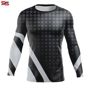 Sublimation Imprimé Spandex Bjj Séchage Rapide Hommes Compression Chemise Top À Manches Longues Sport Baselayer Running Dry MMA Rash Guard - Product Image 6