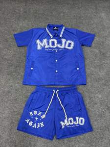 Ensemble veste et short zippés d'été élégant pour hommes Motif solide imprimé confortable pour un usage quotidien - Product Image 5