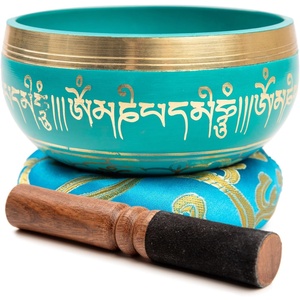 Bol chantant en métal tibétain fabriqué à la main pour la méditation de guérison Yoga Mindfulness avec maillet et coussin en bois - Product Image 4