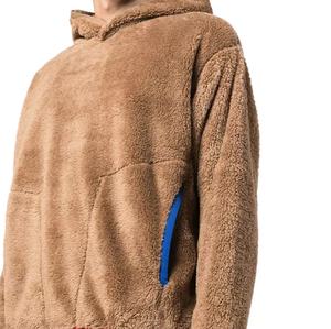 Sweats à capuche d'hiver pour hommes 100% coton uni - Doux, chaud, brodé et avec un design goutte à goutte, coupe ample pour les acheteurs en gros - Product Image 3