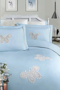 Modern King Size 6-Piece Bedding Set XL Duvet Cover Fitted Sheet 2 Standard Pillowcases 2 Oxford Pillowcase Cotton <b>Satin</b> 15 - Product Image 5