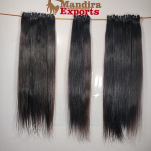 Cheveux humains vierges bruts vietnamiens non transformés droits Machine à tisser naturelle à cuticules alignées Faisceaux de cheveux humains à double tirage - Product Image 5