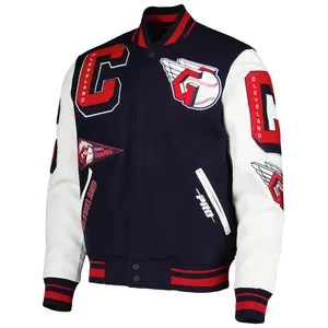 2024 OEM Manufacturer High Quality Men Chenille Hot Selling Wholesale Men's Leather Sleeves Baseball Varsity Jackets - Product Image 5