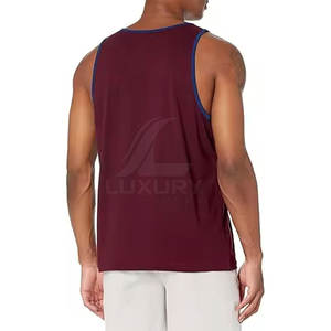 Camiseta sin Mangas Personalizada para Hombre, Color Sólido, Secado Rápido, Transpirable, Ecológica, Algodón/Poliéster, Logotipo Personalizado, Venta al Por Mayor, Nueva Llegada 2025 - Product Image 2