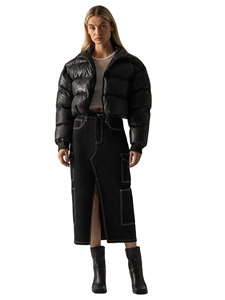 Nueva moda de invierno ropa de mujer señoras invierno Parka burbuja Crop chaqueta Puffer abrigos de mujer Abrigos de talla grande - Product Image 4