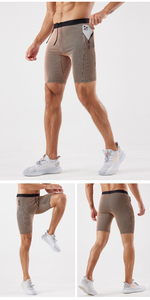 Amano Sports 2025 Potencial Alta demanda Mallas para correr Hombres de secado rápido Gimnasio Fitness Pantalones cortos para correr Medias Hombres Pantalones cortos de compresión - Product Image 3