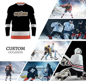 Maillot de hockey sur glace sur mesure, design professionnel, col en V, maillot de hockey sublimé pour jeunes - Product Image 6
