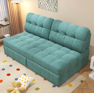 Sofá Seccional Modular en Forma de L, Moderno y de Lujo, con Almacenamiento, Cubierta de Tela, Estructura de Madera, para Sala de Estar, Dormitorio, Apartamento, Estilo Chino - Product Image 1
