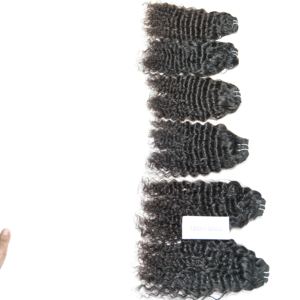 Extensiones de mechones de cabello humano virgen sin procesar, onda suelta recta, textura profunda, virgen, 100% - Product Image 3