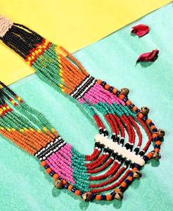 Artistique Multi Strand Géométrique Collier De Perles Fabriqué À La Main Coloré À La Mode Déclaration Bijoux Unisexe Cadeau De Mode au Meilleur Prix - Product Image 5