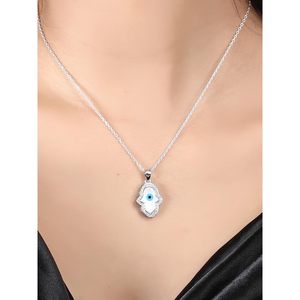 Elegante Collar de Plata 925 con Colgante de Ojo Turco y Circonita Cúbica, Regalo de Moda para Hombres, Mujeres, Niños, Niñas, Hermanas o Amantes - Product Image 3