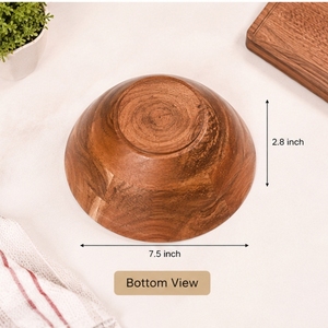 Frutero de Madera de 7.5 Pulgadas de Diámetro, Ecológico, Vista Frontal - Product Image 3