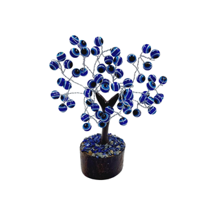 Piedra semipreciosa, mal de ojo, árbol de piedras preciosas de cristal, 100 cuentas, árbol de cristal, figura de Feng Shui para decoración del hogar - Product Image 6