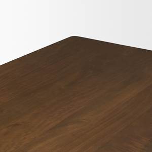 Modern With Minimalist <b>Top</b> & Sculptural Woven Like Carved Texture Base In Dark Brown Finish Solid Mango <b>Wooden</b> Home Dining <b>Table</b> - Product Image 5