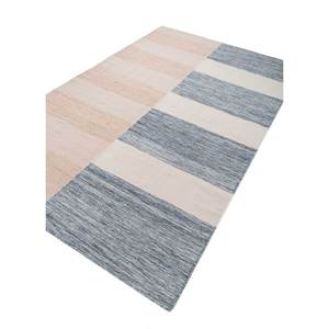 Alfombra de Lana Tejida Plana Roja y Naranja con Diseño Clásico a Rayas Abstractas, Hecha a Mano, Rectangular, para Pasillo o Habitación, para Adolescentes - ADWL-1277 - Product Image 2
