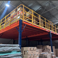 Système de stockage en entrepôt à roulettes pour mezzanines, robuste, en acier thermolaqué, empilable, haute capacité de charge