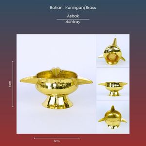Cenicero de latón Vintage con estilo, accesorio para fumar de diseño moderno duradero para decoración de oficina en casa o cafetería - Product Image 5
