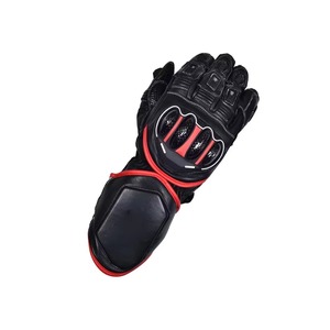 Gants de moto en cuir véritable, gants de moto/sport pour hommes, protection pour motards de rue, écran tactile, gants longs - Product Image 5