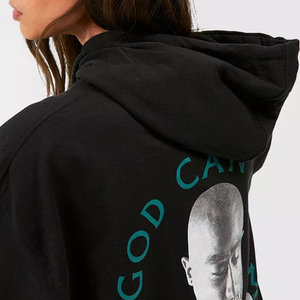 Sudadera con Capucha Extra Grande Estampada para Mujer, de Forro Polar, Transpirable, de Manga Larga, para Invierno - Product Image 5