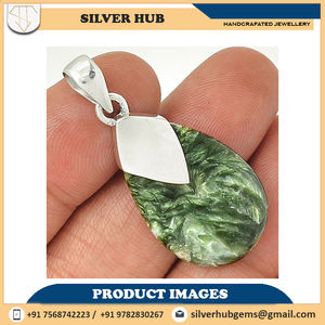 Colgante de seraphinita de plata de ley 925, joyería a la venta al mejor precio, novedad - Product Image 4