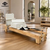 Fabrika Fiyatlı Stüdyo Kalitesinde Lüks Masif Meşe Ahşap Pilates Reformer Profesyonel Pilates Yatağı Makinesi Butik Fitness Stüdyosu Vücut Geliştirme Ekipmanı