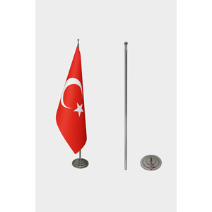 Turkiye Official Indoor Custom <b>Flag</b> 3x5ft Pennant Style Digital Printing on Polyester with Aluminum <b>Pole</b> <b>for</b> Car Display - Product Image 2