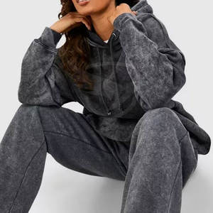 New Trendy Women Clothing Customized Size Hoodies Cotton Polyester Casual Style Acid <b>Wash</b> Hoodies <b>For</b> <b>Sale</b> - Product Image 3