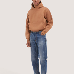 Última Venta caliente Hombres Boxy Fit Sudadera con capucha en blanco Logotipo personalizado Nueva moda Ropa de calle Sudaderas con capucha térmicas - Product Image 2
