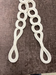 Natural Cotton Rope <b>Curtain</b> Tie Backs, Nautical Decor, Beach Decor, Navy <b>Blue</b> Tie Back - Product Image 2