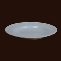 Vajilla de melamina para restaurante, hogar, nuevo modelo, plato de sopa, 7 pulgadas, logotipo personalizado, plato de melamina blanco