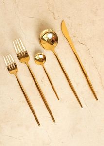 Ensemble de couverts en acier inoxydable moderne et luxueux, écologique, avec polissage miroir et logo gravé au laser, pour les fêtes à domicile et les restaurants - Product Image 5