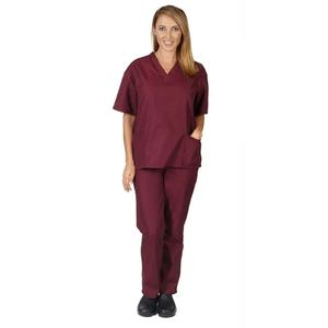 Entrega Rápida Conjuntos de Uniformes Médicos Ecológicos de Algodón y Spandex Tejido Personalizables - Product Image 1