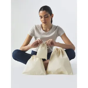 Borsa Sportiva Promozionale in Cotone Organico Sostenibile con Coulisse - Product Image 4