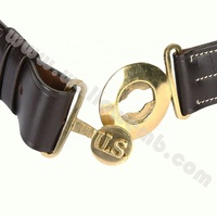 Ceinture en cuir noir pour officier de la marine, nouveau design |   Ceinture tactique d'officier SS Ceinture et boucle en brocart SS